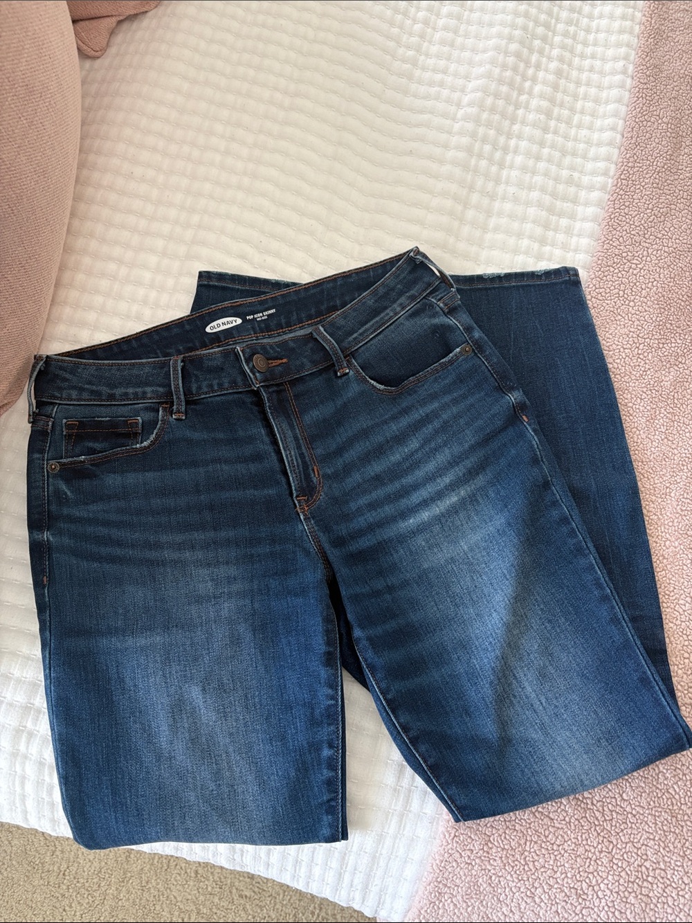 Old Navy Mid-Rise Dark Blue Women's Jeans